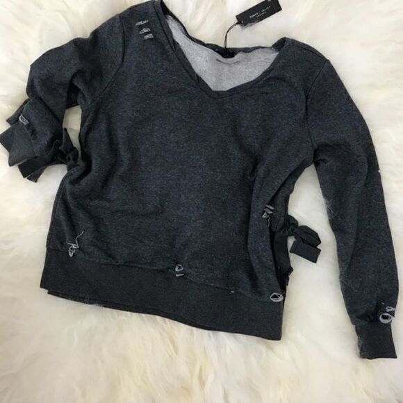 ROMEO + juliet | distressed black sweatshirt | various sizes - Picture 11 of 11